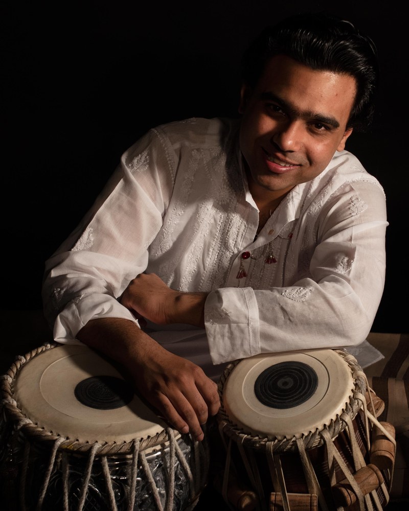 Manmohan Dogra with his tabla